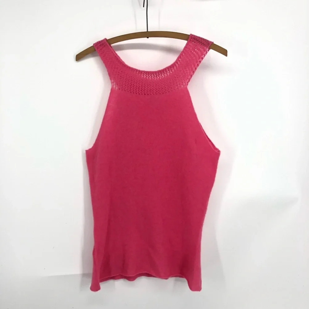 Casmari cashmere tank top pink small 4